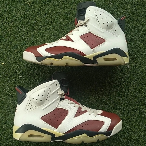 Air Jordan 6 Retro 'Maroon' (2015)Size 11 "Custom Carmine" OG Vintage look - Picture 2 of 9